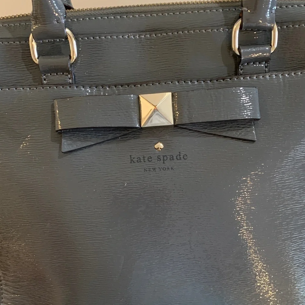 Kate Spade Shiny Smokey Grey Satchel​​​